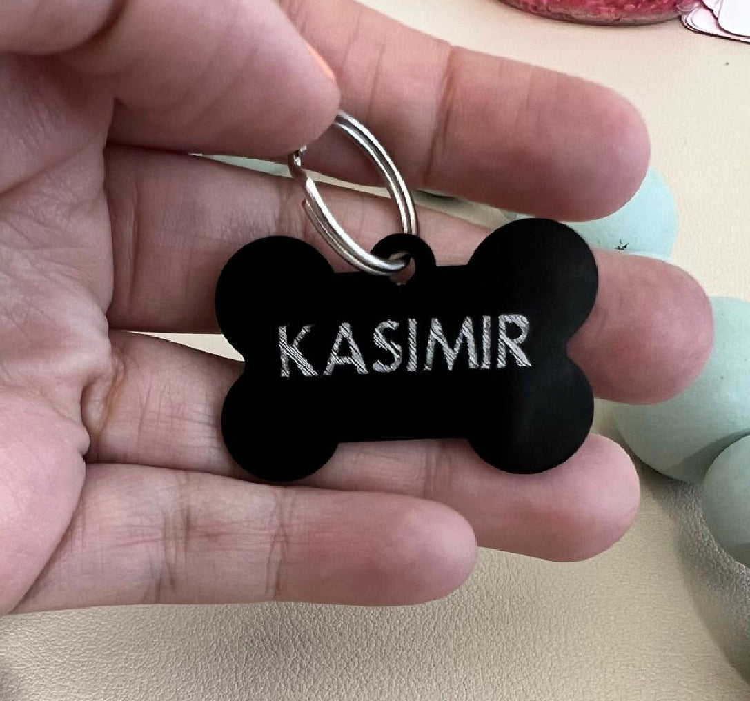 Personalized Pet ID Tag with Key Ring