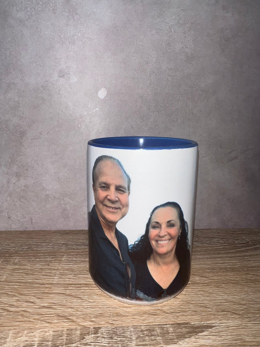 Large Ceramic Mug with Family Picture