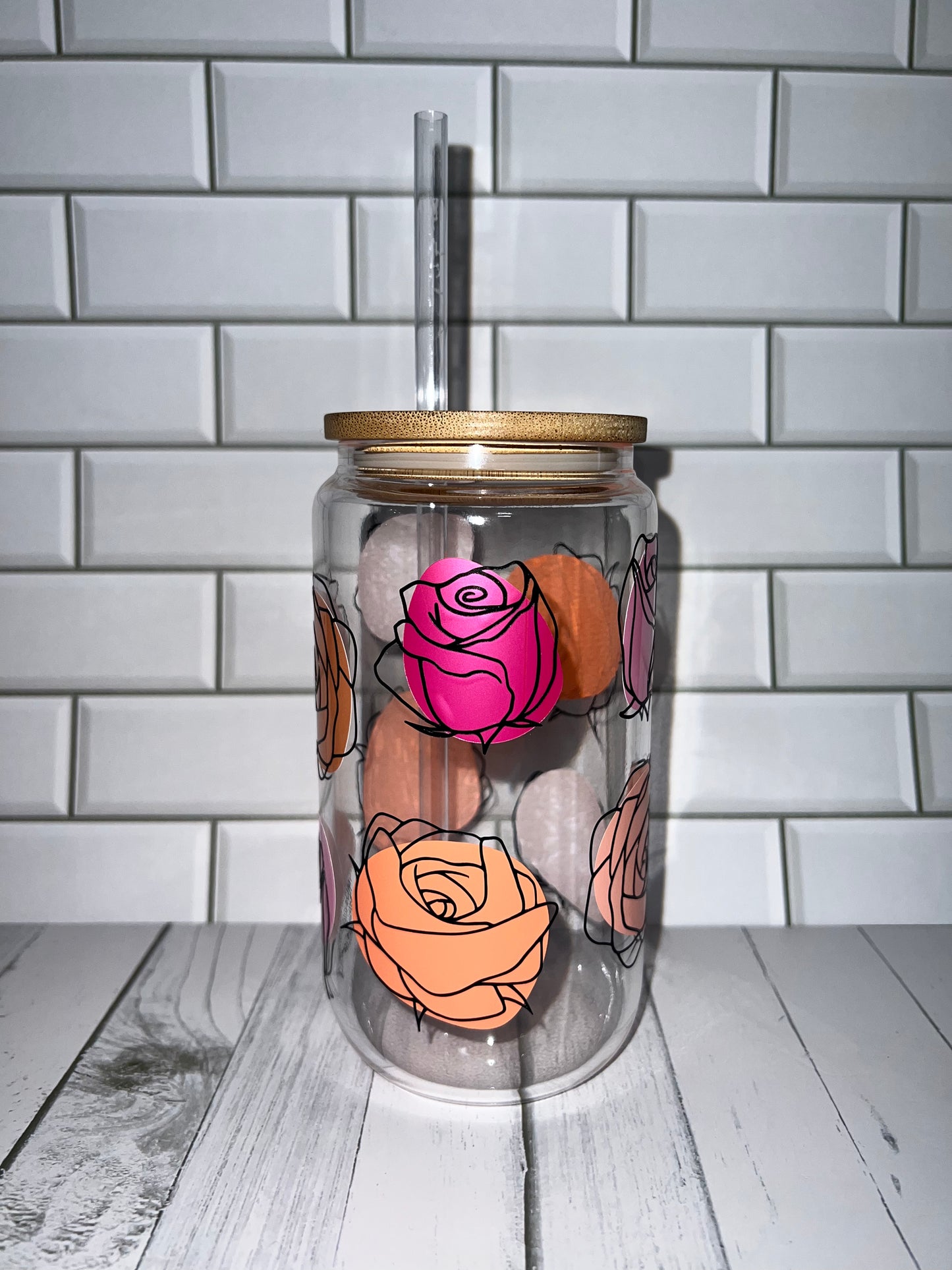 Roses Glass Tumbler
